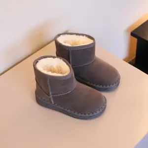 Moda infantil engrossado neve boot meninos meninas inverno ankle boot clássico sapatos para crianças