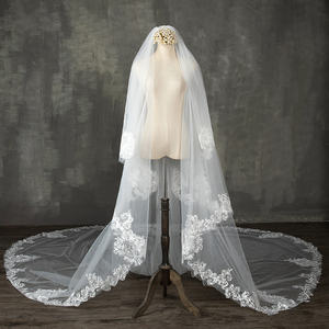 LUOXIN-velo <span class=keywords><strong>de</strong></span> <span class=keywords><strong>novia</strong></span> <span class=keywords><strong>de</strong></span> dos capas, velo largo <span class=keywords><strong>de</strong></span> <span class=keywords><strong>Mantilla</strong></span>, velo <span class=keywords><strong>de</strong></span> boda con borde <span class=keywords><strong>de</strong></span> encaje - Product Image 3