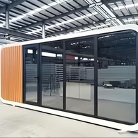 Maison préfabriquée de luxe en acier Cabine modulaire étanche pour l'extérieur pour les petites maisons Bureau ou Apple Pod Home
