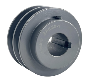 Poulie à double gorge pour courroie trapézoïdale 90-2A, bloc de traction, alésage intérieur 18/19/20/22 mm, fonte, support de transmission, OEM disponible - Product Image 1
