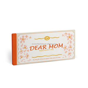 Impression de papier personnalisé Bons de remerciement coloré déchirer amour carnet de coupons <span class=keywords><strong>pour</strong></span> cadeau de fête <span class=keywords><strong>des</strong></span> mères - Product Image 2
