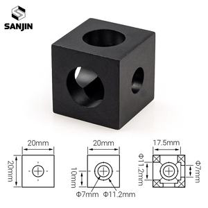 Conector Universal de Aluminio <span class=keywords><strong>2020</strong></span> de Tres Vías, Conector en V, Conector en T, Soporte de Esquina de 90 Grados - Product Image 2