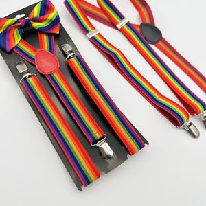 Nouvel ensemble de nœuds papillon personnalisés à rayures drapeau du Fierté LGBT, accessoires pour défilés, célébrations, clowns de <span class=keywords><strong>cirque</strong></span>, bretelles rétro funky - Product Image 5