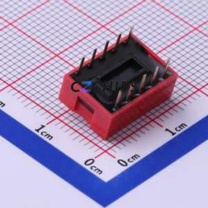 DS-05RP DIP Switch Through hole Component (THT) Switch Flat Toggle, Raised Type Single Pole Single Throw 5 PC Pin - Product Image 2