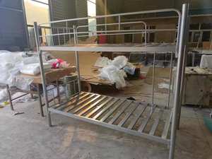 Hoge Kwaliteit Stalen <span class=keywords><strong>Bed</strong></span> Frame Stapelbedden Commerciële Slaapzaal Metalen Dubbeldekker <span class=keywords><strong>Bed</strong></span> Voor Volwassenen - Product Image 5