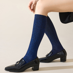 <span class=keywords><strong>Calze</strong></span> al ginocchio traspiranti da donna all'ingrosso, <span class=keywords><strong>calze</strong></span> lunghe lucide con glitter per ragazze, ideali per la primavera - Product Image 5