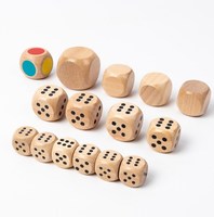 Dados de Madera Rodantes de 12-60 mm con Esquinas Redondeadas, Juego de Mesa Educativo para Niños de 5 a 7 Años