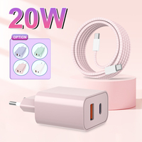 Chargeur mural universel Pd Adopter EU US Type C Travel 20w Usb-c Usa Plug Port Usb c et Usb a Compact Power Adapter