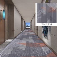 Rouleau de moquette en polyester antidérapant et résistant à l'usure pour chambre d'hôtel et couloir
