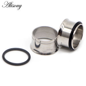 أقراط أذن من الفولاذ المقاوم للصدأ بسعر الجملة مبطنة ومثقوبة ومكشوفة ومثقوبة مجوهرات لثقب الأذن - Product Image 4