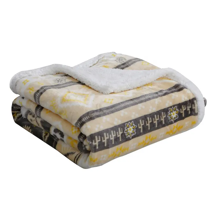 Solar air warm baby flannel receiving native woven tapestry branded throw blanket