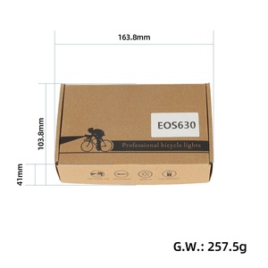 Lampe frontale de vélo 630 Version 4000mAh, LED haute luminosité pour VTT, lumière de guidon rechargeable par USB, batterie intégrée, pour la conduite nocturne - Product Image 6