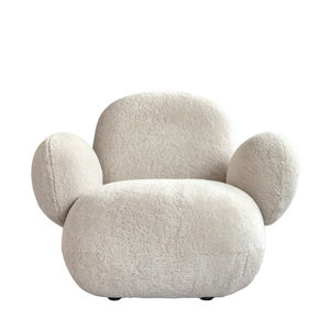 <span class=keywords><strong>Fauteuil</strong></span> d'appoint en <span class=keywords><strong>peau</strong></span> <span class=keywords><strong>de</strong></span> <span class=keywords><strong>mouton</strong></span> au design nordique moderne, attrayant, <span class=keywords><strong>pour</strong></span> salon, hall d'hôtel, confortable <span class=keywords><strong>pour</strong></span> la maison - Product Image 1