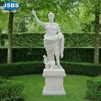 Custom Cheap Natural White Garden Decorative Caesar Statue