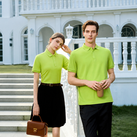 Polo à manches courtes en mélange coton-polyester 190 GSM, séchage rapide, infroissable, col classique, haut décontracté