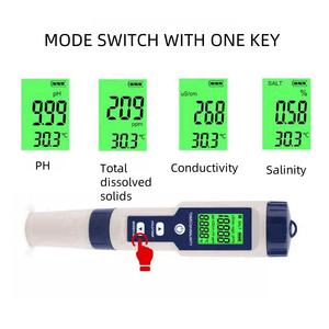 Medidor de pH Digital 5 en 1 con TDS/EC/Salinidad/Temperatura, Medidor de Alta Precisión para Suelos de pH, EC y TDS - Product Image 5
