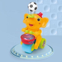Samtoy Nuevo Diseño Juguete Musical de Plástico ABS para Niños, Elefante Bailarín con Tambor y Bola, Luz Intermitente, Montessori 0-7 Años