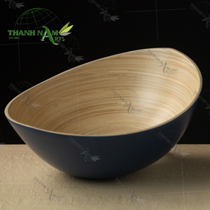 Bol à salade classique en bambou durable et léger personnalisé OEM bol de service naturel écologique jetable de grande capacité - Product Image 2