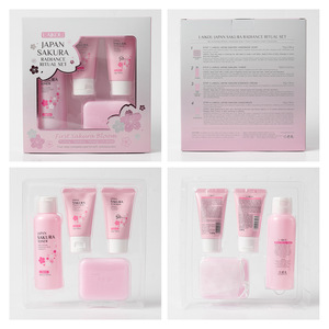 Nouveautés Coffret Cadeau 4 Pièces Fleur de Cerisier Japonaise <span class=keywords><strong>Sakura</strong></span> Éclatante Luxueuse à la Niacinamide : Hydratant Visage, Savon Artisanal, Tonique - Product Image 6