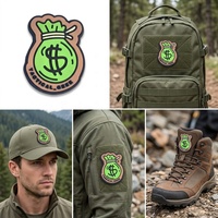 Patch thermocollant 3D en PVC souple de haute qualité, motif sac à monnaie, pour la décoration de vêtements, chapeaux et sacs