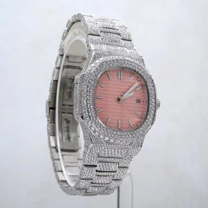 Reloj de Diamantes de Acero Inoxidable de Primera Calidad, 40 mm, Movimiento Automático de Cuarzo, para Hombre y Mujer, Disponible al Mejor Precio - Product Image 1