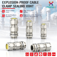 Presse-étoupes antidéflagrants en laiton nickelé IP68 IECEx CE RoHS, basse tension, usage industriel intensif, Hoonsun HX-EX3, pour extérieur