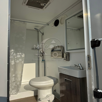 Toilettes portables, remorque sanitaire, douche, lavabo, installation facile, utilisation en hôtel, en extérieur, camping, festivals de musique, mariages, parcs, garantie 1 an