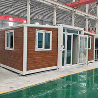 Maison préfabriquée extensible à ossature métallique, panneaux sandwich étanches, villa privée haut de gamme pour construction autonome en zone rurale
