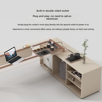 Table et chaise de bureau en bois, mobilier moderne et simple pour direction, patron, président, taipan, chef de bureau, salle publique