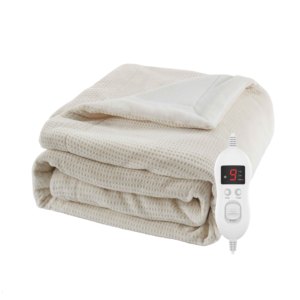 Poésie Couverture Électrique Chauffée Lait Blanc Couleur Doux et Lisse Sensation Lavable Couverture - Product Image 1