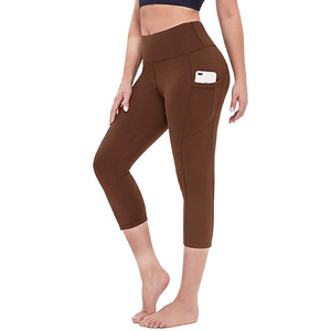 <span class=keywords><strong>Leggings</strong></span> da <span class=keywords><strong>donna</strong></span> foderati in pile a vita alta termicamente caldi pantaloni da Yoga con tasche - Product Image 1