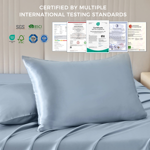 Federa personalizzata con LOGO 100% di <span class=keywords><strong>seta</strong></span> di gelso federa di <span class=keywords><strong>seta</strong></span> di grado naturale 6A federa cuscino di <span class=keywords><strong>seta</strong></span> Standard Queen King Size - Product Image 2