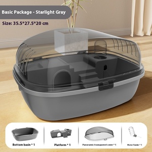 Lusso panoramico acrilico criceto gabbia di zonizzazione scientifica orso Habitat Villa in plastica solida con chiusura a bottone - Product Image 6