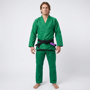 ชุดยูโด/บราซิลเลียนยิวยิตสู ยี่ห้อ Freandy Sports คุณภาพพรีเมียม ผ้าฝ้าย 100% ป้องกันการหดตัว ทนทาน พร้อมเข็มขัดสีดำปลายสีม่วง - Product Image 1