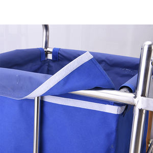 Rvs Medisch Afval Verzamelen Trolley Met Canvas Tas Voor Ziekenhuis - Product Image 3