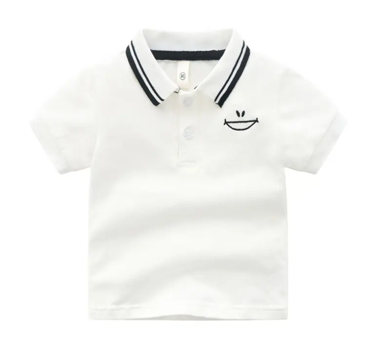 Tops Boy Shirts Jungen 100% Baumwolle T-Shirt Polo Neck Kinder Kinder Polo Shirt