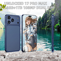 Teléfono Nuevo Versión Global Desbloqueado Barato I New Phone 17 Pro Max 16GB+1TB Deca Core >7" Pantalla de 144Hz Doble SIM Cámara de 108MP