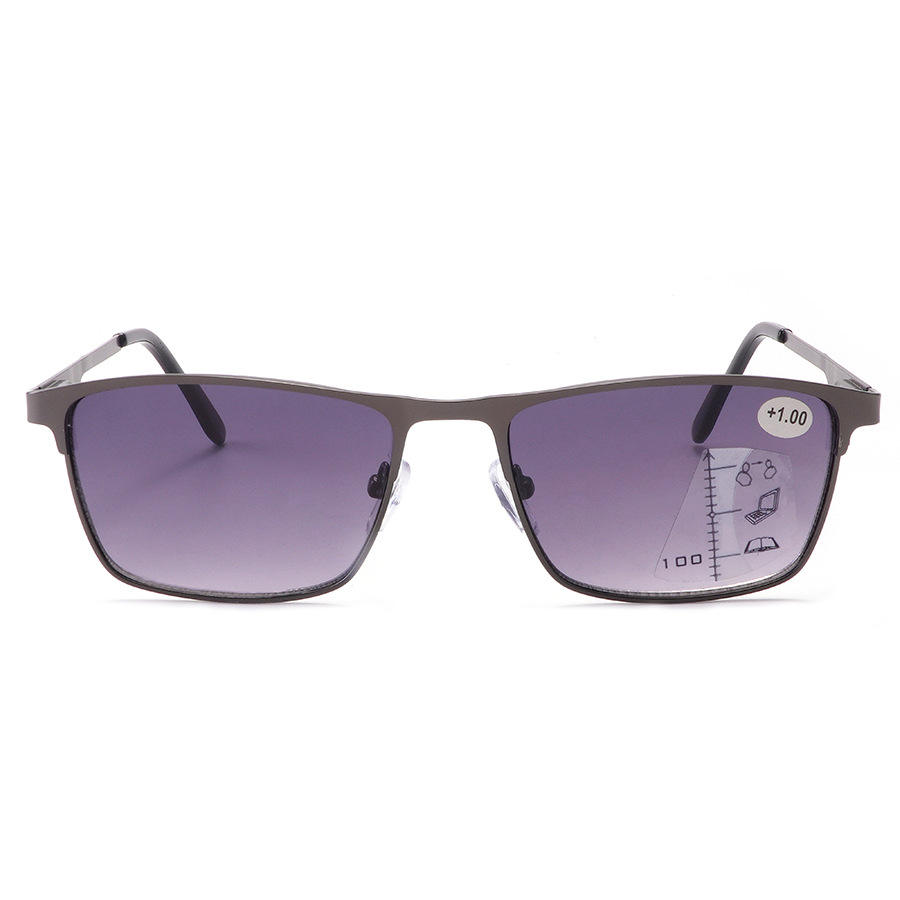 Multi Focus Progressive Sunreader Sun Lens Prescription Metal Sunglasses Women Men Reader Reading Glasses