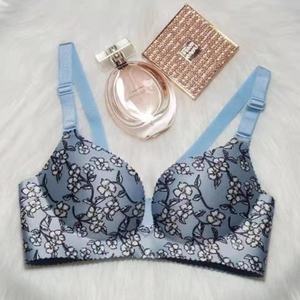 Lady Beautiful Back Small Chest Gathered Adjustable Bra Female Push-Up One Piece Seamless Printed Underwear Ethiopia Morocco - Product Image 2