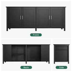 Support de réservoir à poissons moderne en bois écologique, imperméable, autoportant, robuste, avec châssis en acier pour réservoirs de 100/120/150 gallons - Product Image 5