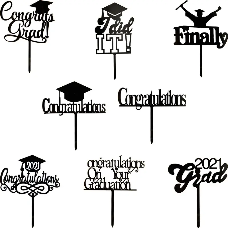 Topper kue pesta sekolah akhirnya Anda melakukannya selamat datang dekorasi kue wisuda CONGRATS Grade