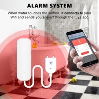Détecteur de fuite d'eau SLS Zigbee avec sonde filaire de 1 m, capteur de fuite d'eau IP68 pour maison intelligente Tuya