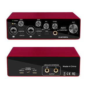 Rx2 chuyên nghiệp asio âm thanh Card âm thanh <span class=keywords><strong>2</strong></span> kênh USB giao diện âm thanh với mic Preamplifier cho ghi âm trực tiếp - Product Image 1
