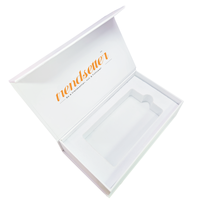 Boîte d'emballage en carton personnalisée, minimaliste et luxueuse, avec logo imprimé, pour produits électroniques, avec insert en mousse EVA