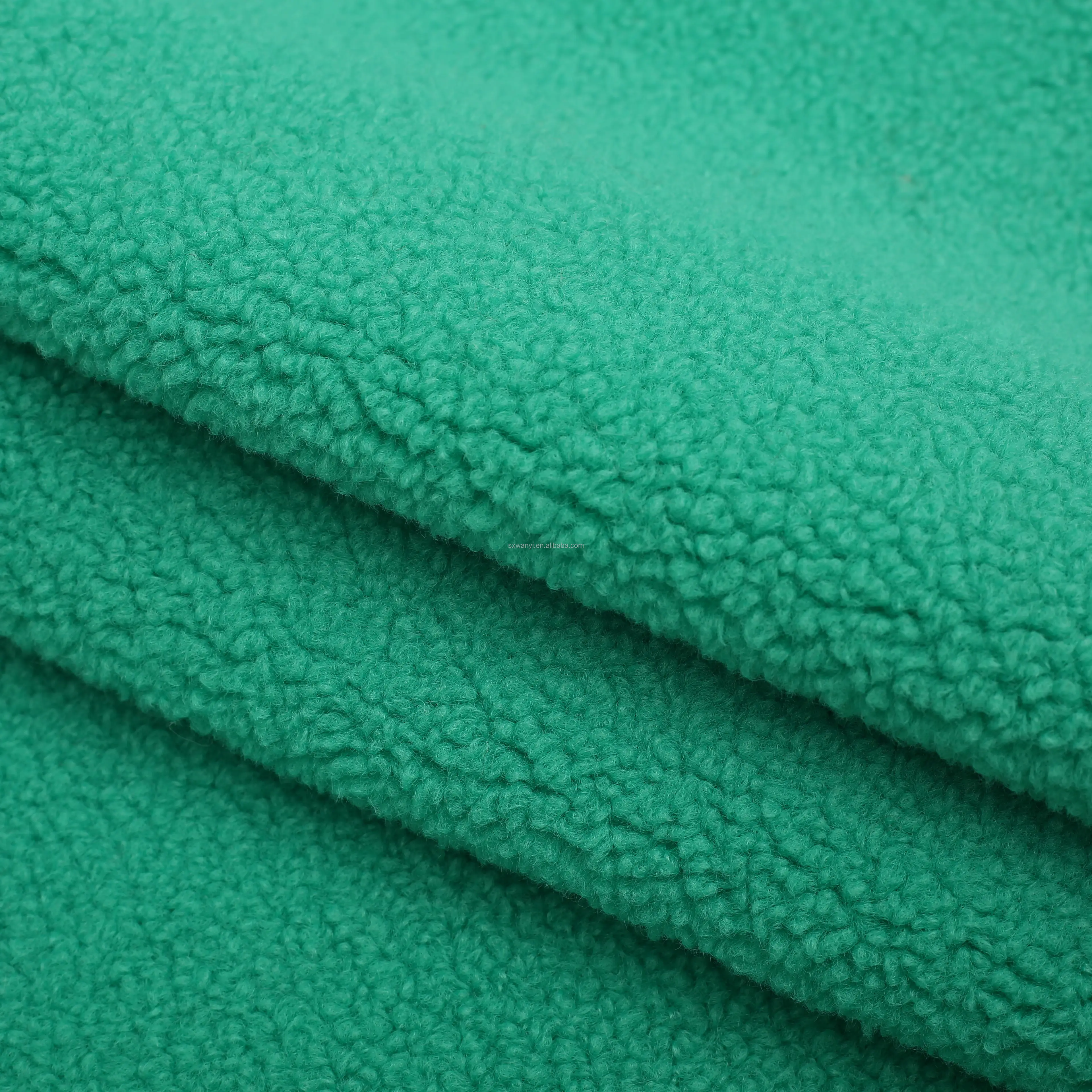 Hot Bán Mềm Jersey Knit Nhà Máy Bán Buôn 95% Polyester 5% Spandex Bằng Cách Cuộn Nhung Lông Cừu Vải