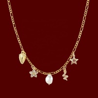 Pendentifs classiques en acier inoxydable 2025 : étoile de mer, fleur, bottes fraise, serpent, papillon pour bijoux femme
