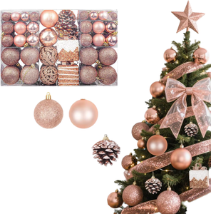 Lot de <span class=keywords><strong>100</strong></span> boules de Noël de 3 <span class=keywords><strong>cm</strong></span>, 4 <span class=keywords><strong>cm</strong></span> et 6 <span class=keywords><strong>cm</strong></span> par boîte, avec boules en plastique creuses électroplaquées pour la décoration de Noël - Product Image 6
