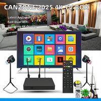 Boîtier TV intelligent Canzone 2025 4 Go/32 Go Quad-core ARM Cortex-A55 RK3568 Android 11 4K Wi-Fi double bande sans abonnement