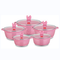 Ensemble de casseroles UCC LIFE Line 10 pièces, antiadhésif, avec casserole, marmite, poêle à frire profonde, design américain/minimaliste et ustensiles