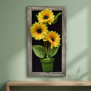 Wall-Mounted Modern Rectangle Wooden Artificial Flower Frame for Home Decoration-40X23 cm (AFF-Frame-13) - Product Image 3